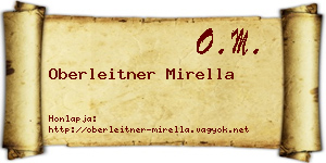 Oberleitner Mirella névjegykártya